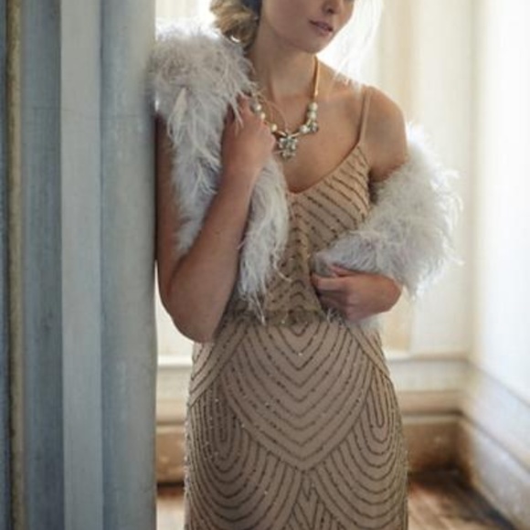 Adrianna Papell Taupe embellished gown - Picture 2 of 7